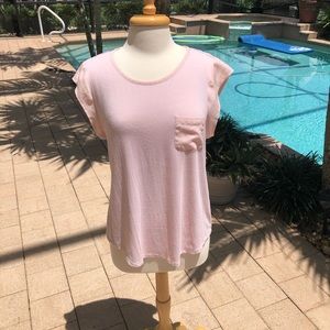 Calvin Klein Light pink pocket tee shirt Large